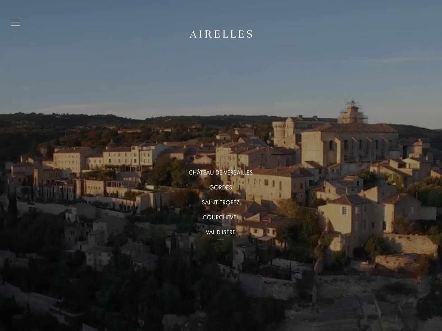 Airelles Website Screenshot