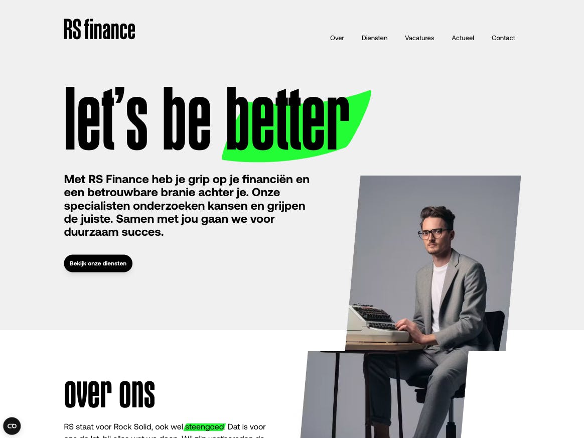 RS Finance Website Screenshot
