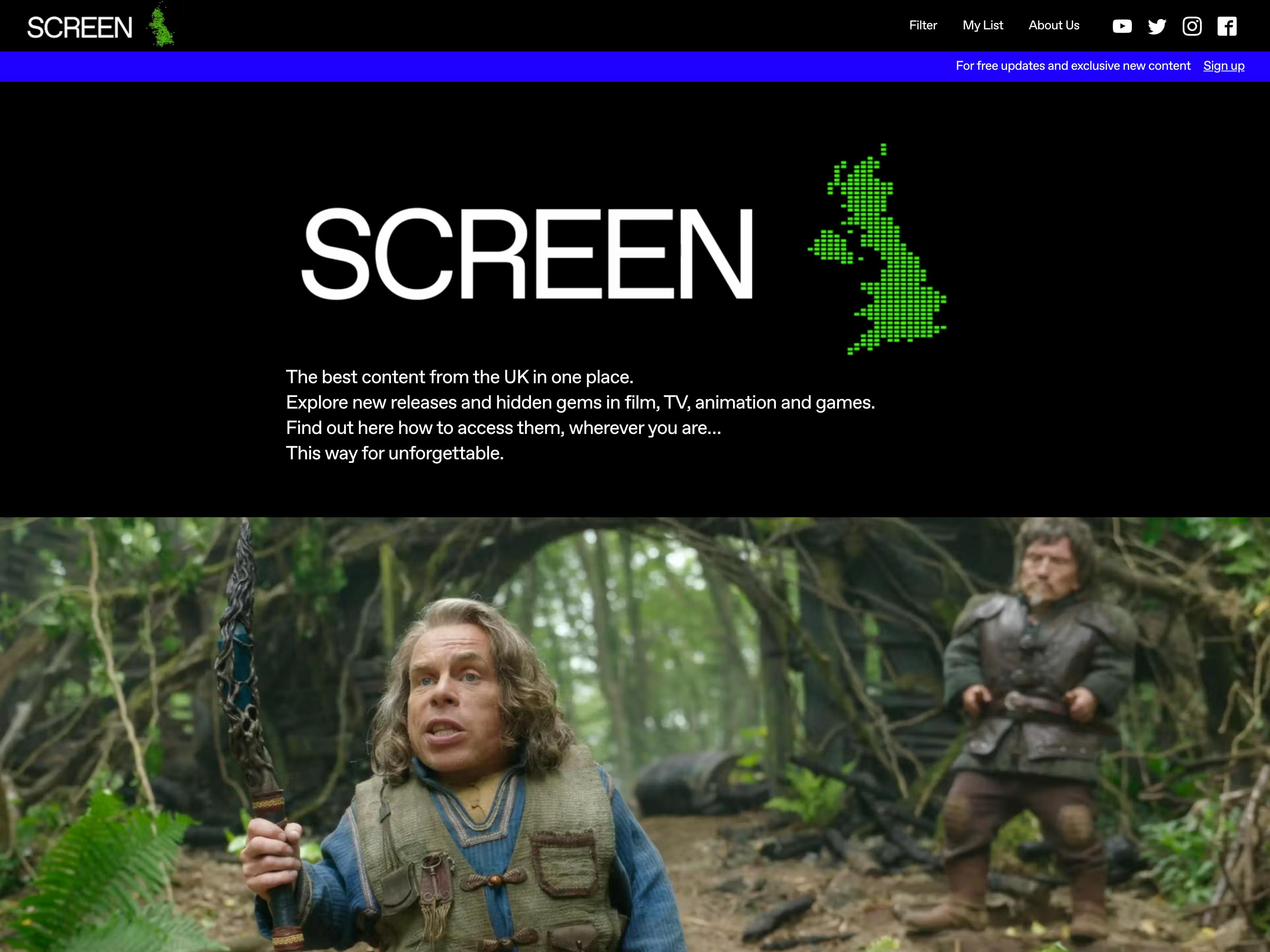 ScreenUK website screenshot