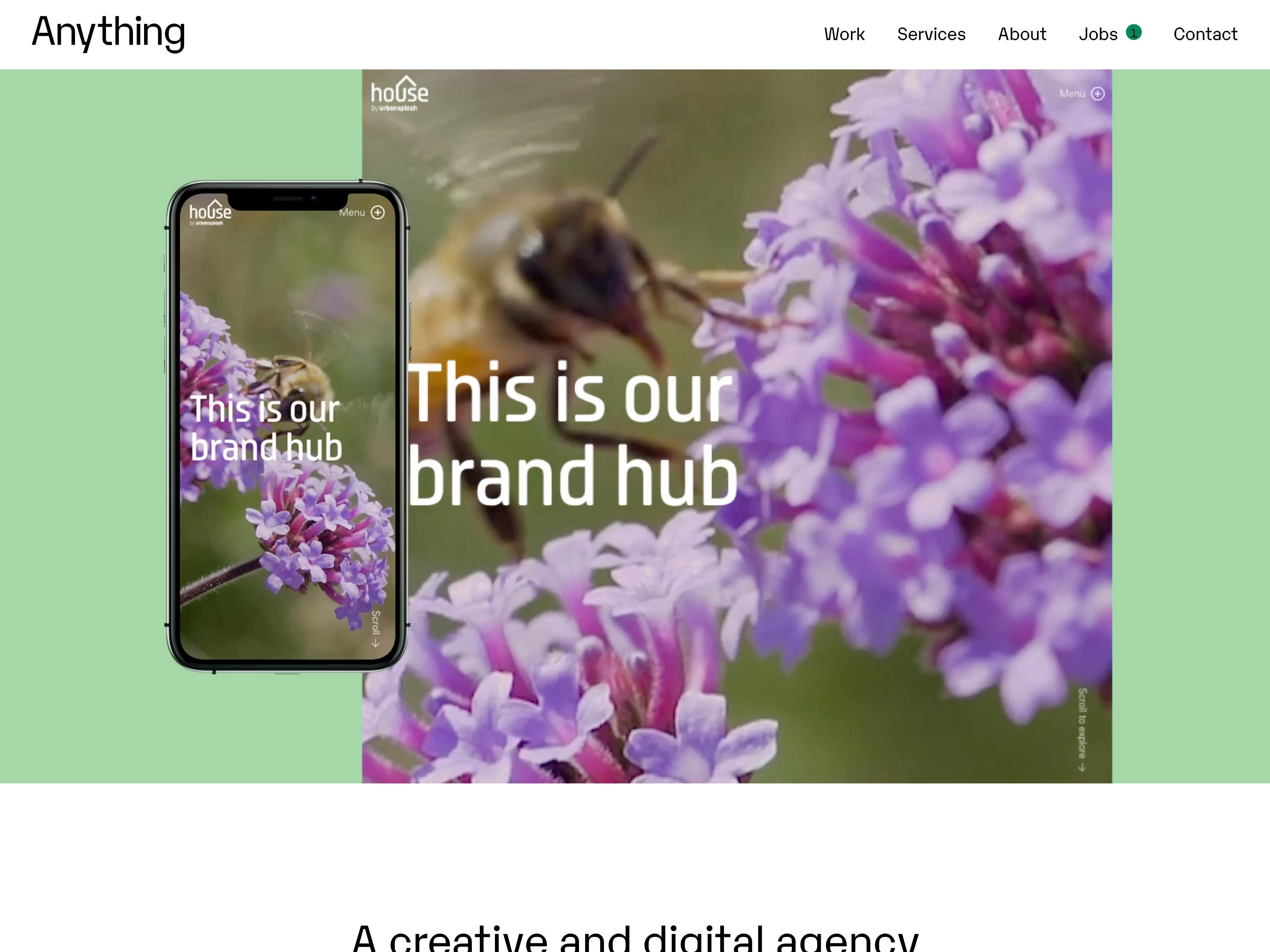 Anything website screenshot