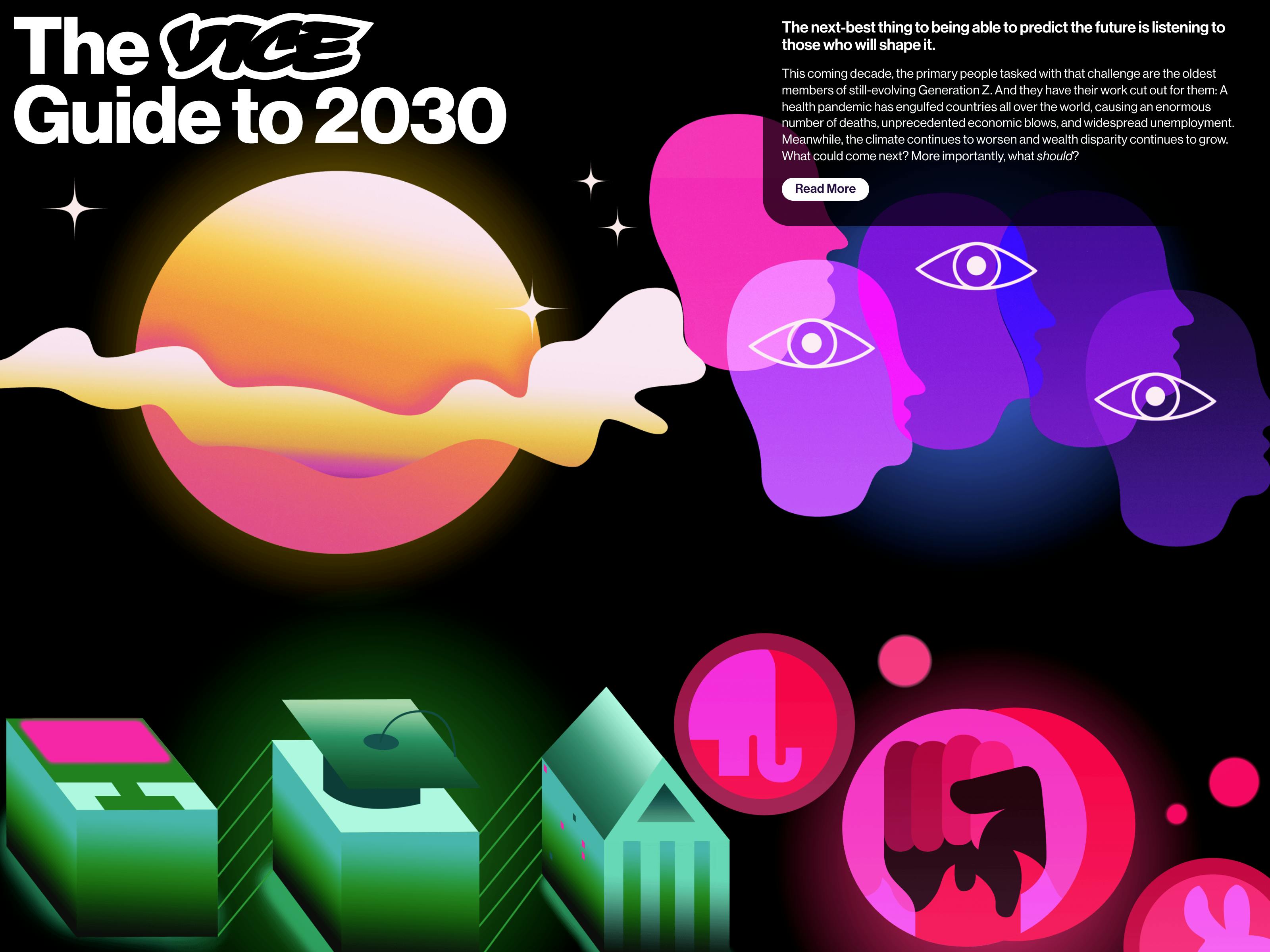 The Vice Guide to 2030 website screenshot