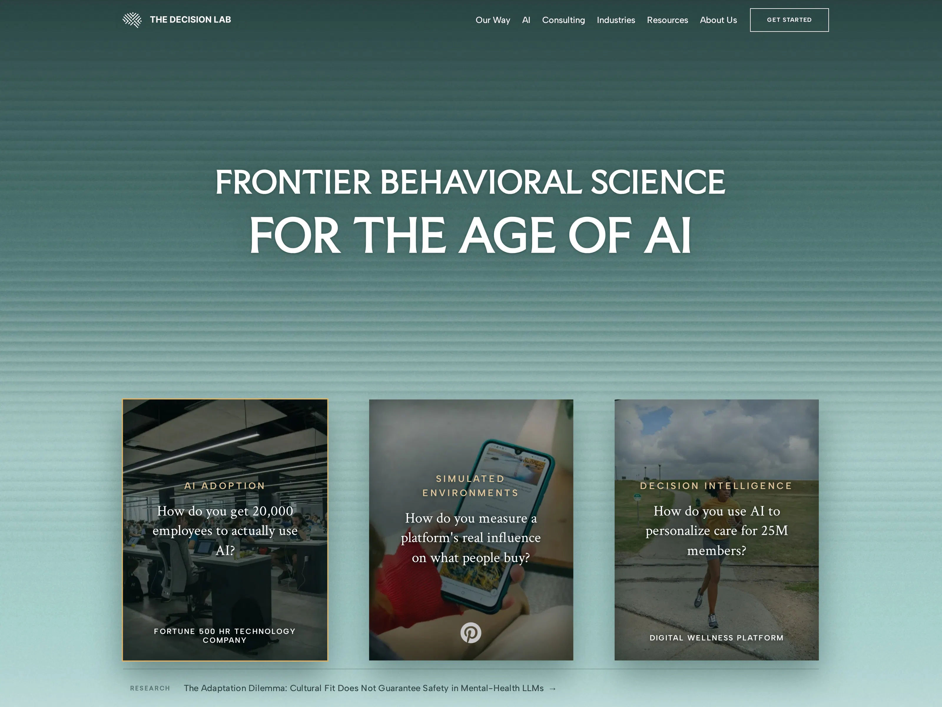 The Decision Lab website screenshot