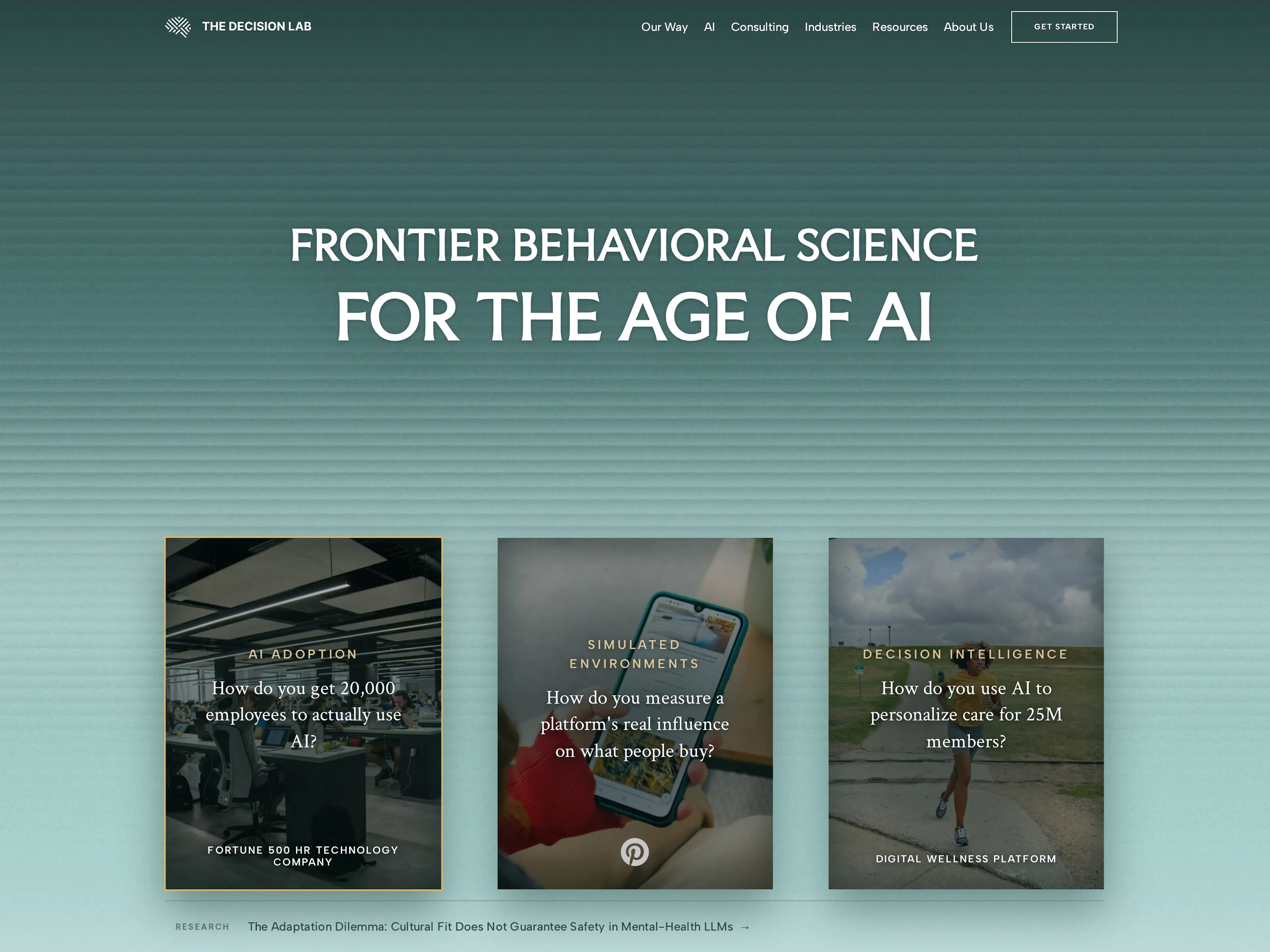 The Decision Lab website screenshot