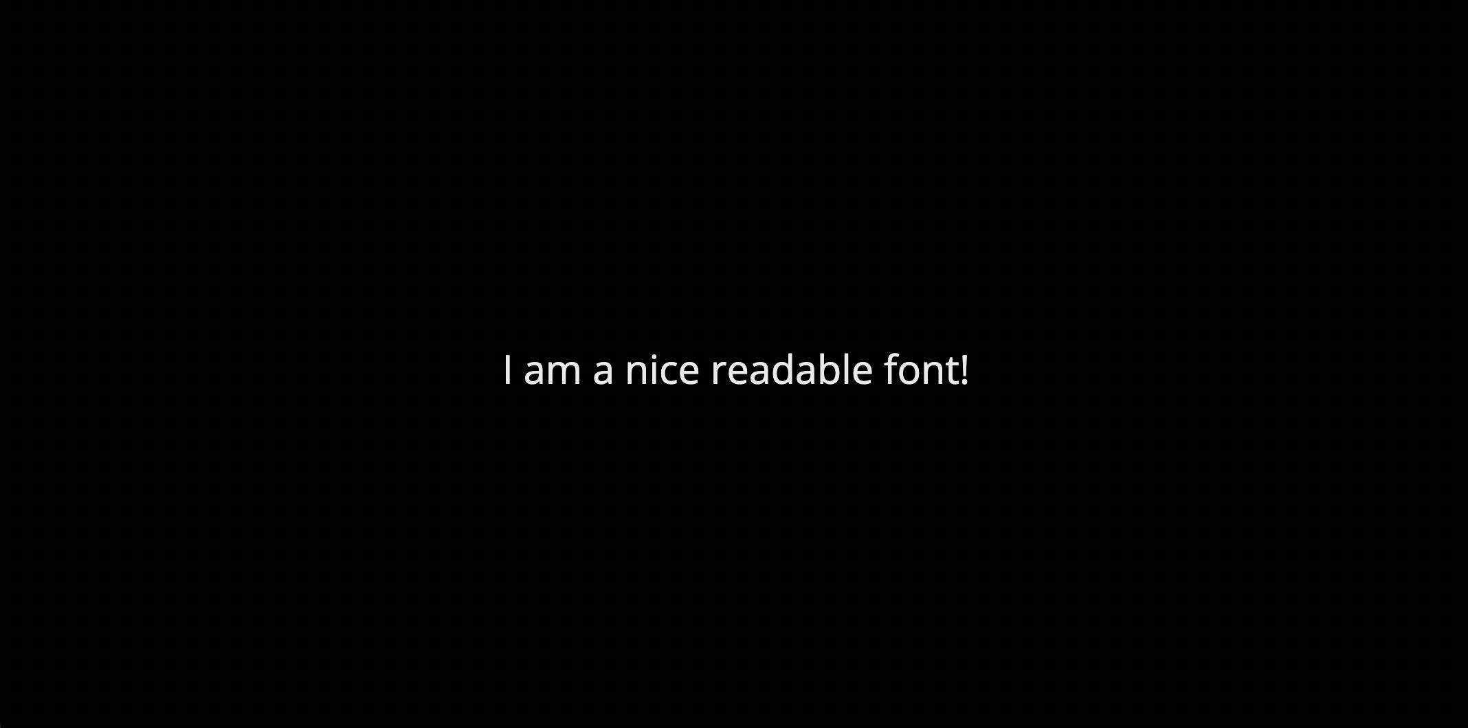 An image showing Open Sans font when using next/font.