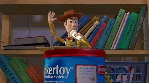 Woody from Toy Story waving