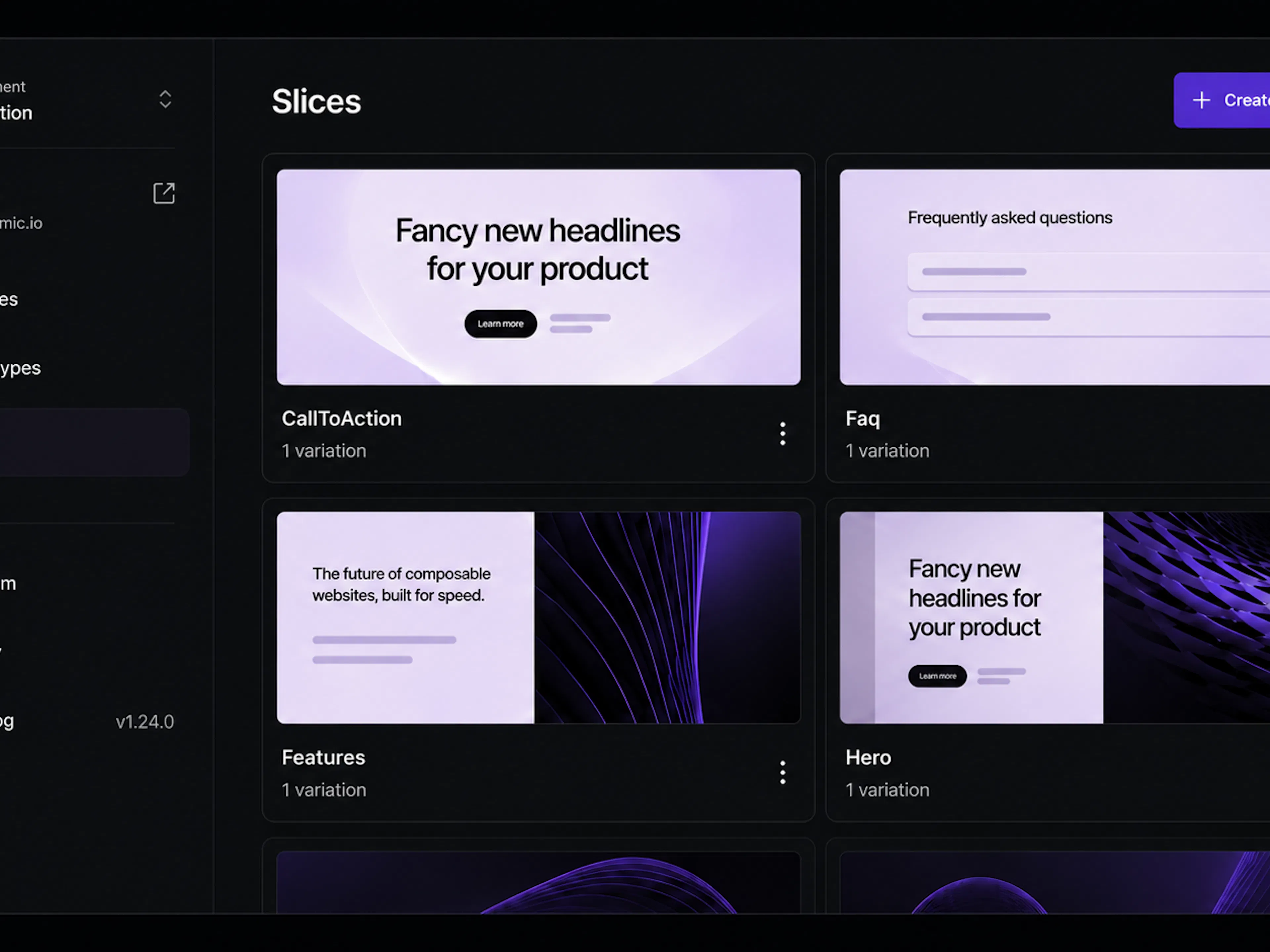 Prismic slices type builder