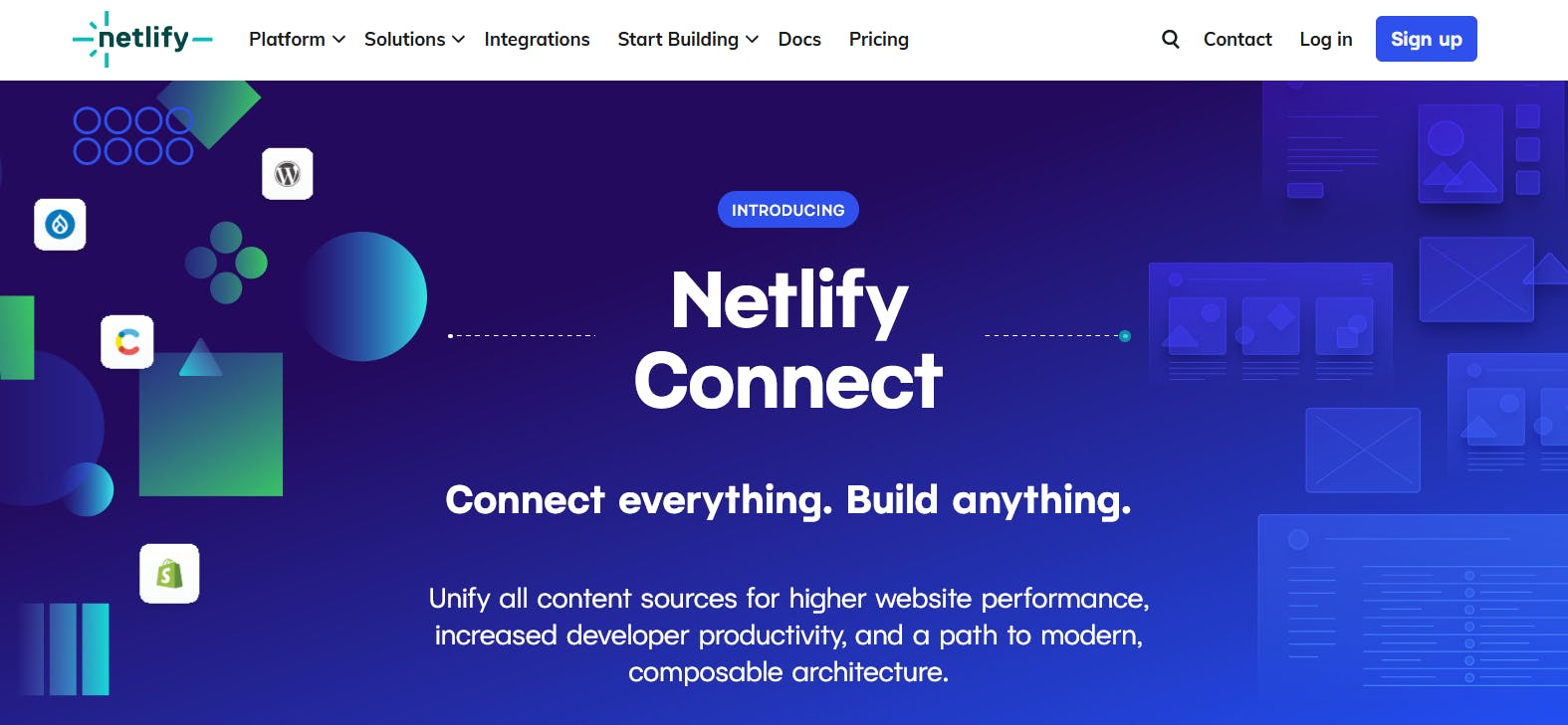 Netlify landing page