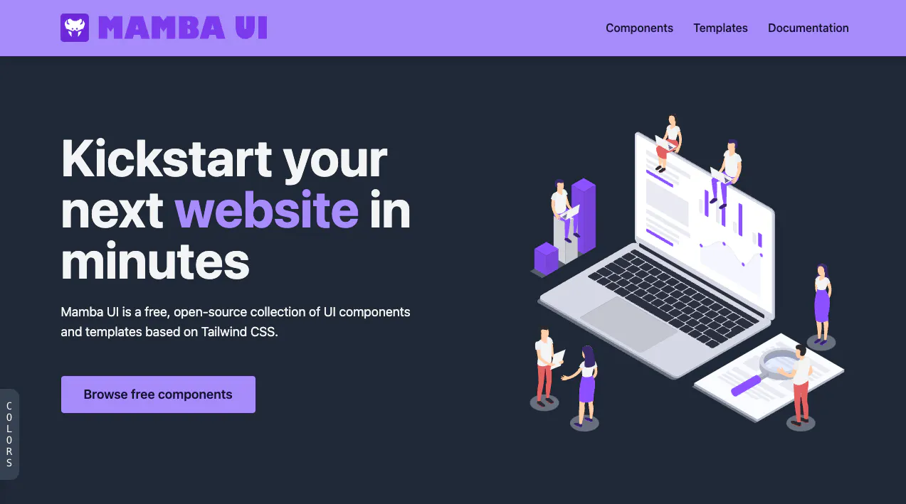 Mamba Library 9 Best Tailwind Component Libraries