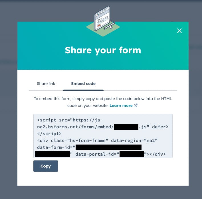 Image of share form portal