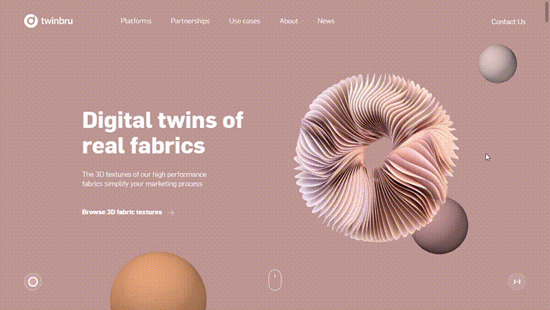 A GIF of Twinbru website