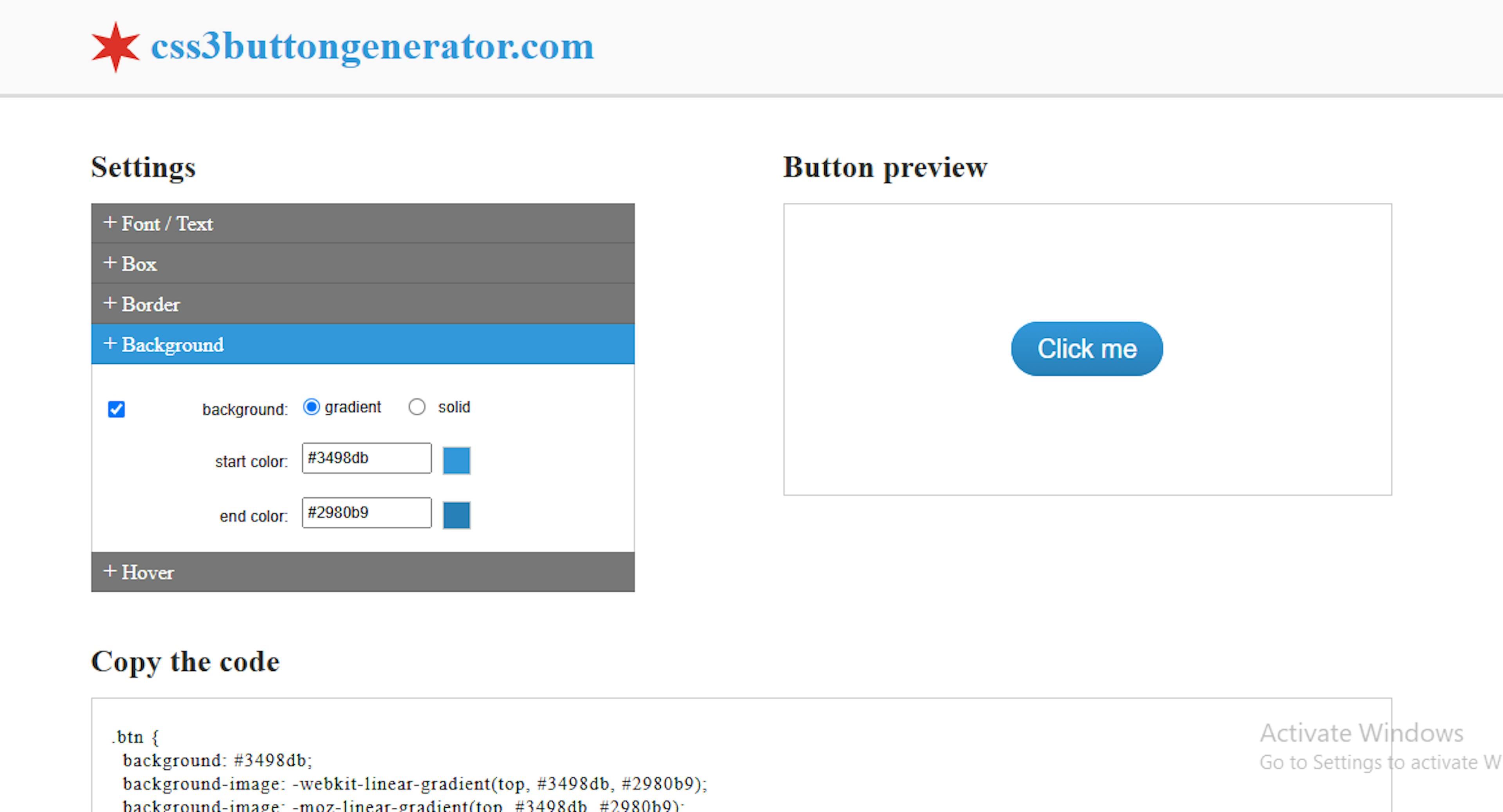 An image of css2buttongenerator