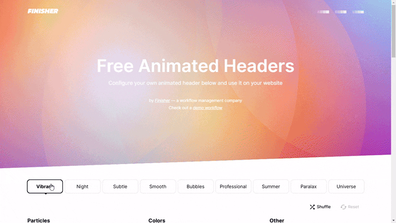 GIF of Animated Background Headers