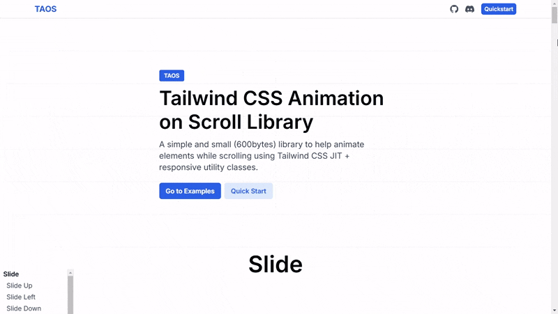 Tailwind Animation on Scroll GIF