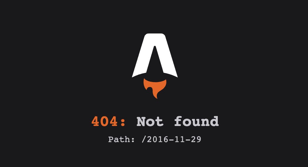 Screenshot: Astro's default 404: not found page
