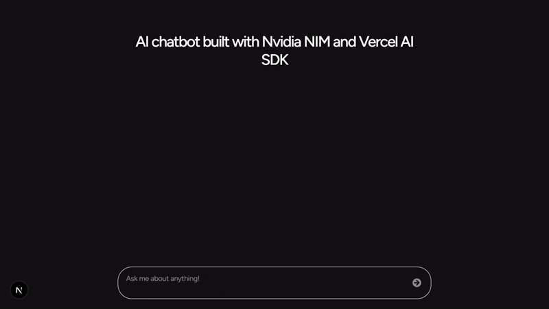 GIF of Next.js AI Chatbot