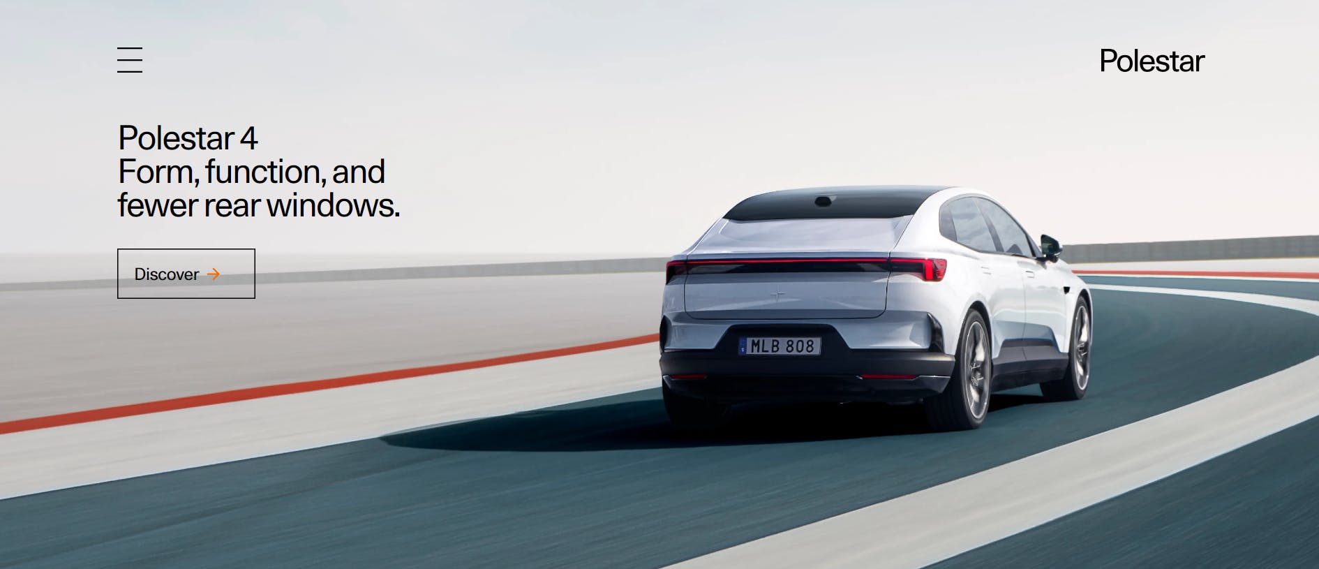 An image of Polestar landing page.