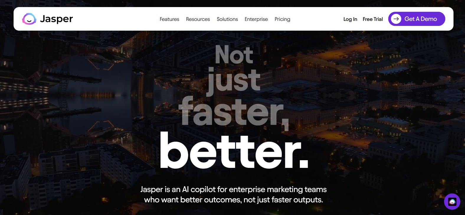 An image of Jasper.ai landing page.