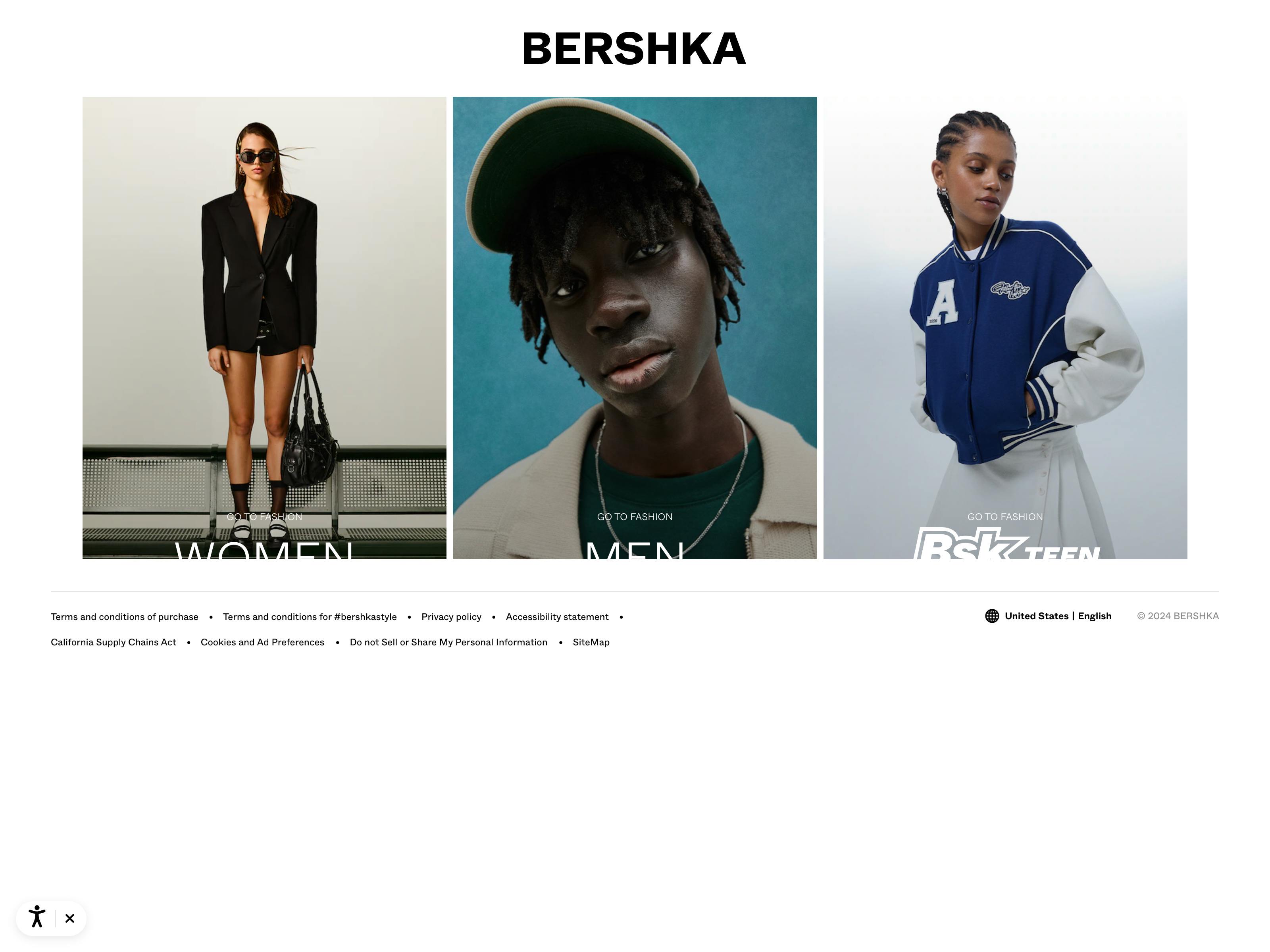 Bershka screenshot