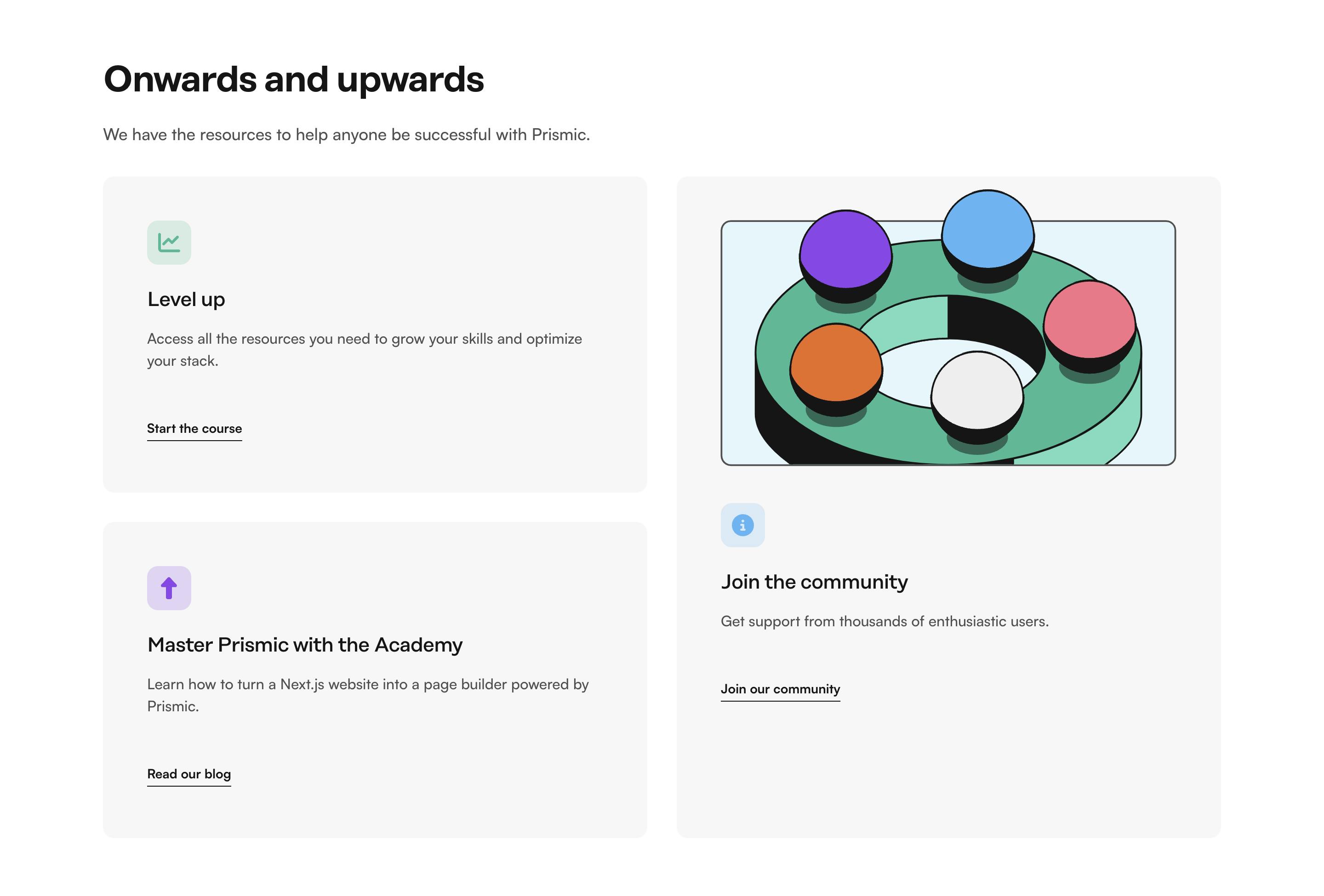 An image of the features two columns illustration slice variation in Prismic Page Builder.