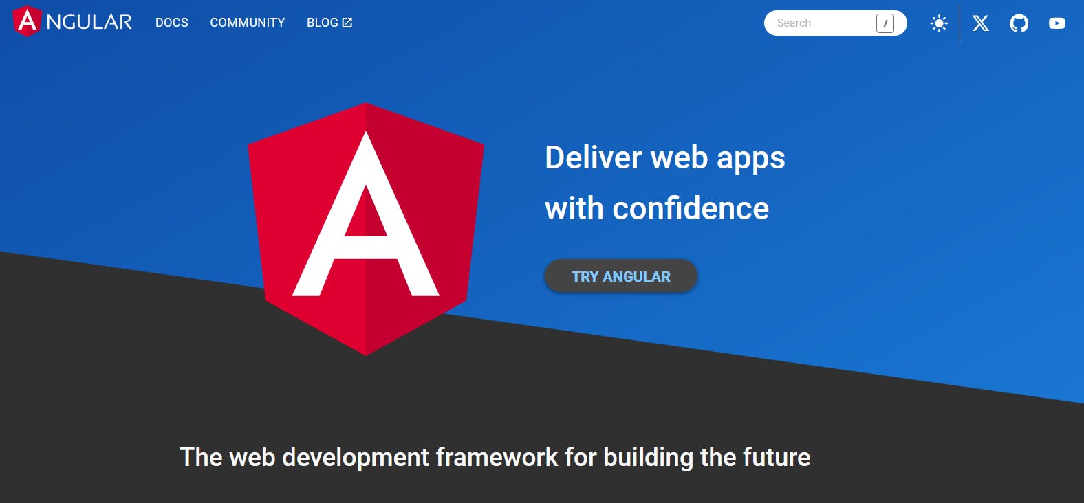 An image of Angular website.