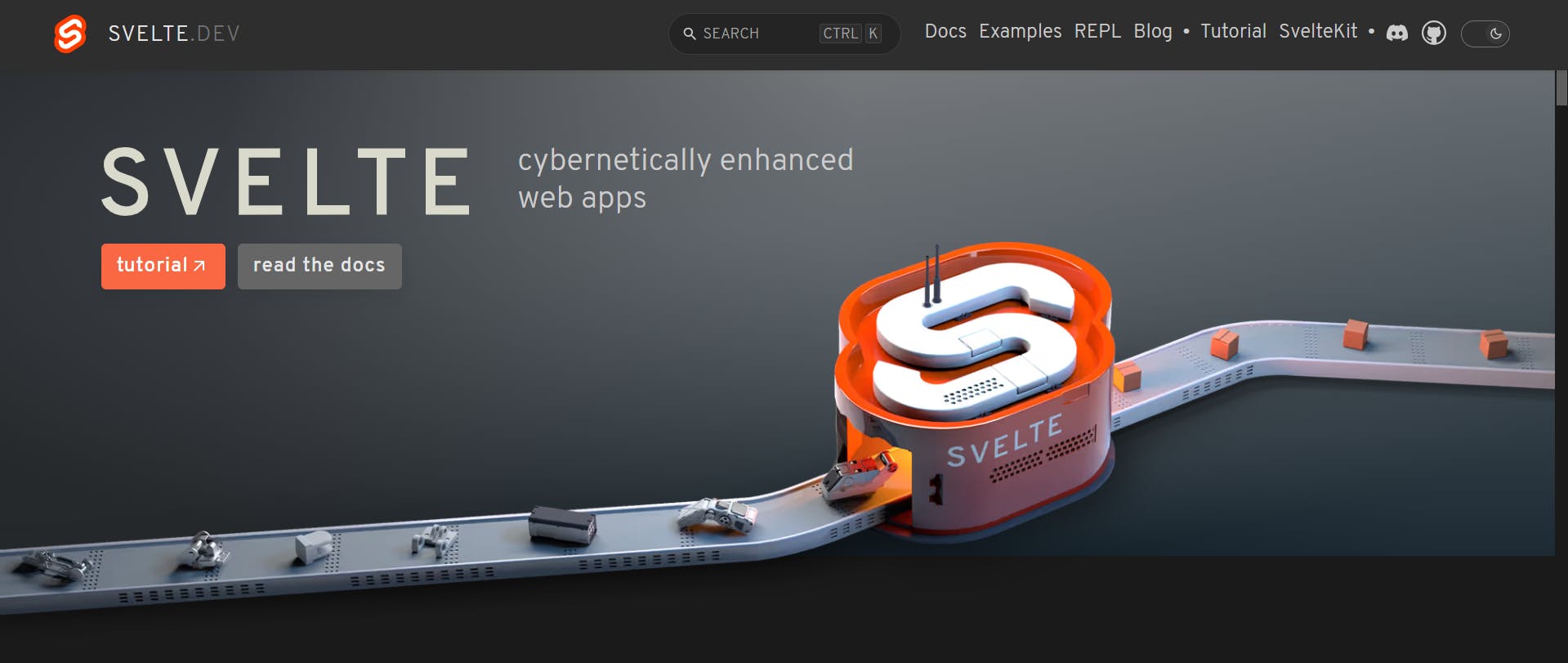 An image of Svelte website.