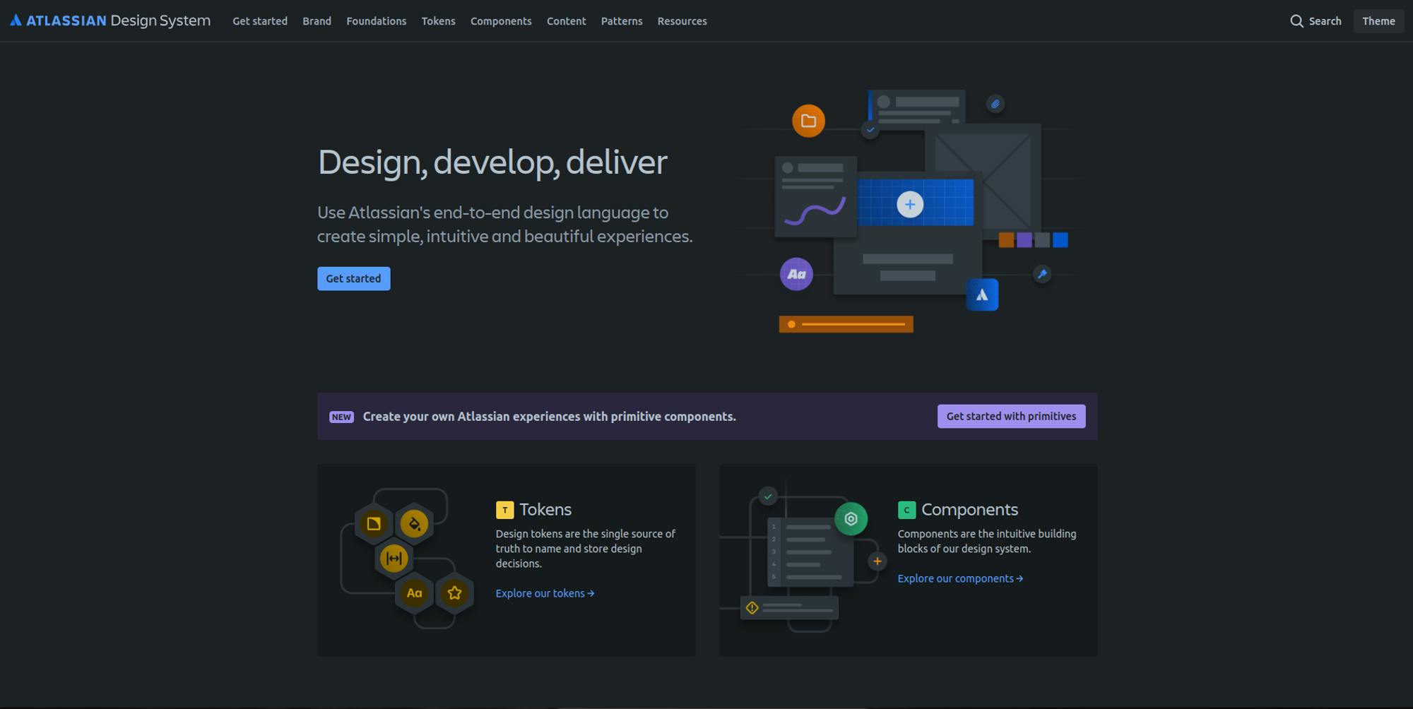 An image of Atlassian design system