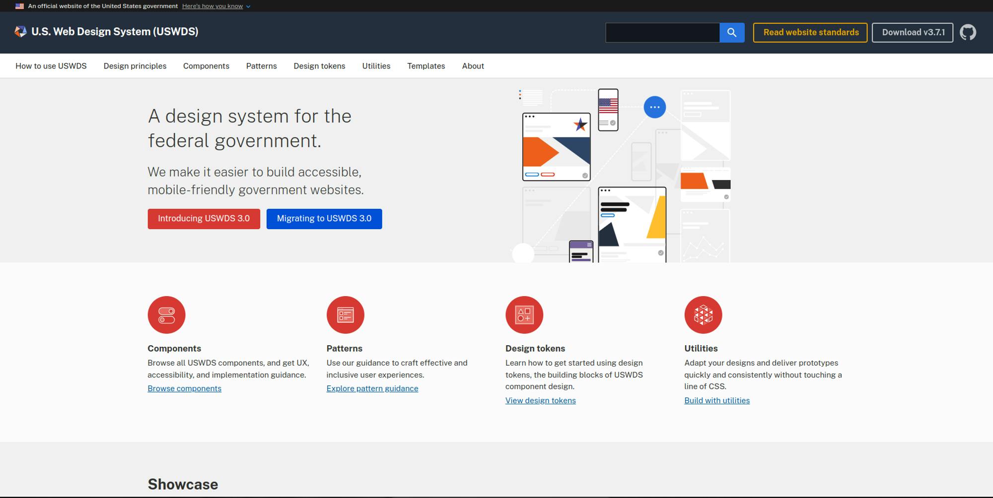 An image of NASA design system