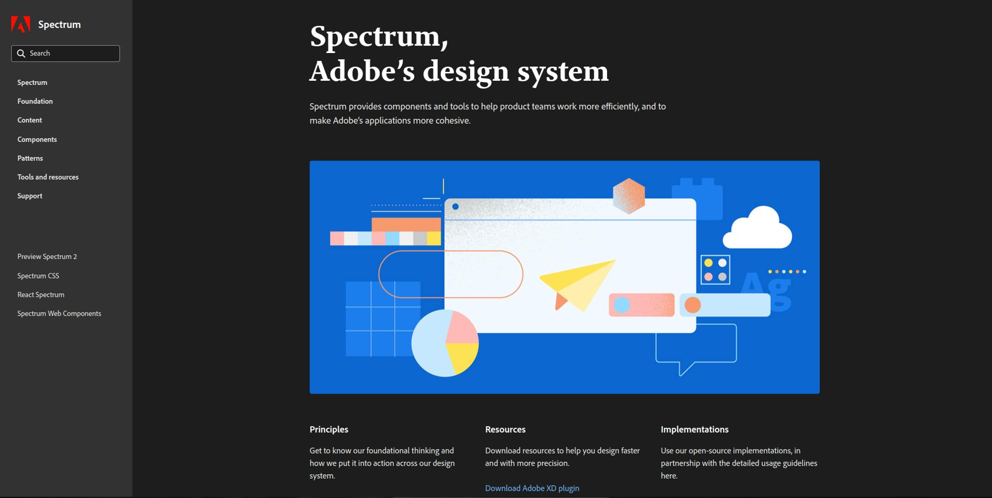 An image of Spectrum design system