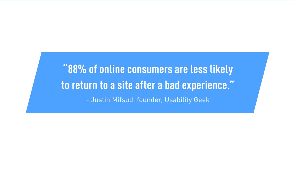 An image of a bad UX statistic.