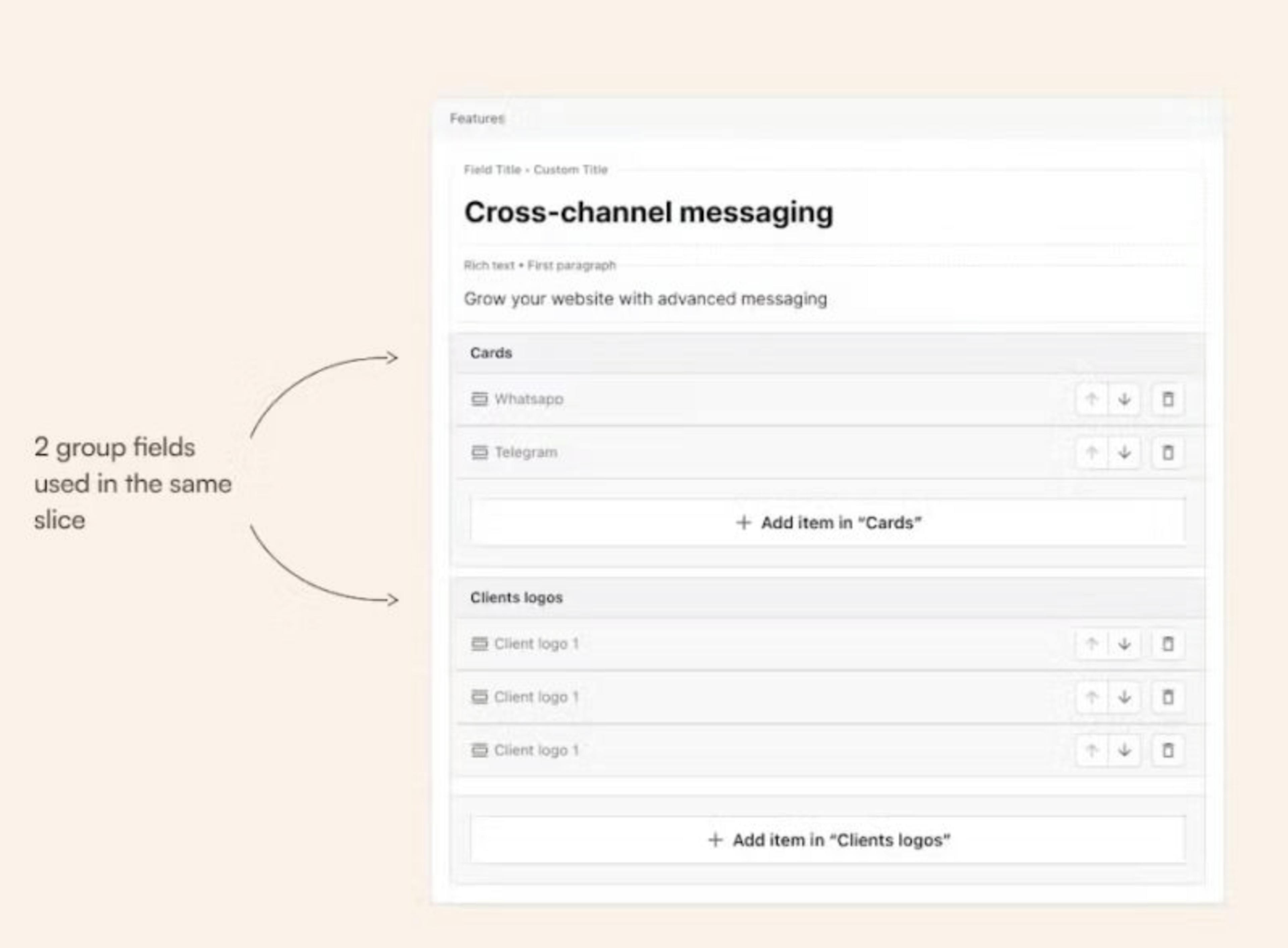 An image of advanced slice modeling in the Page Builder.