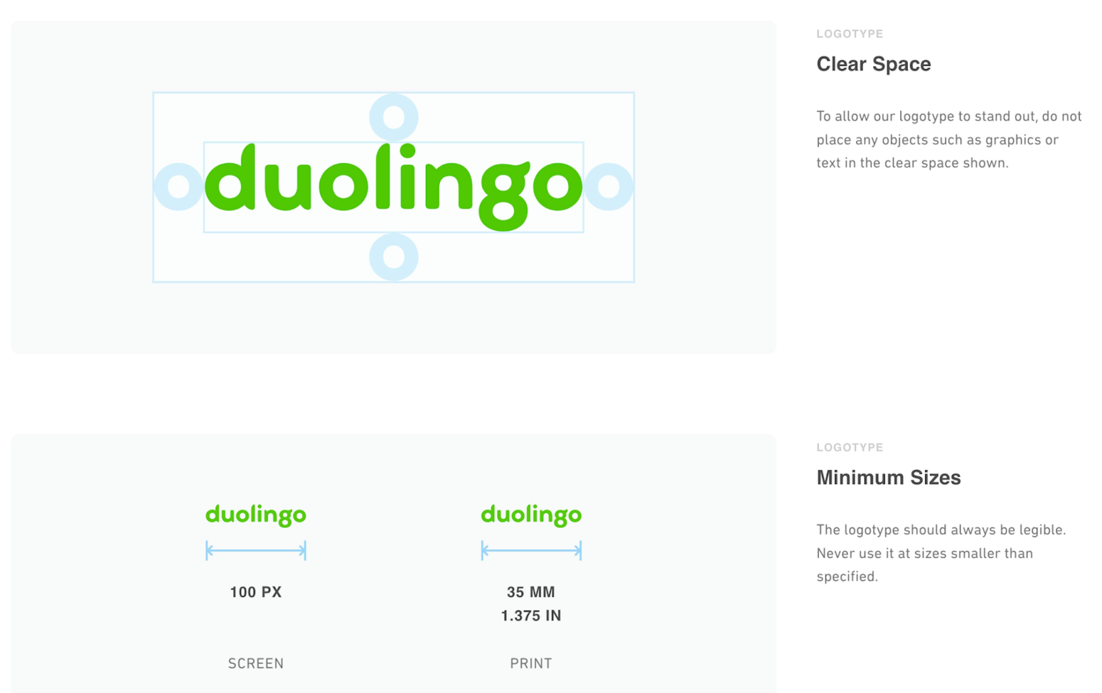 duolingo style guide - logo mark example