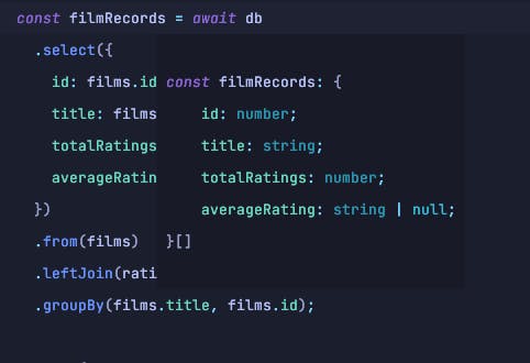 Example image showing the TypeScript definitions for a function and its arguments