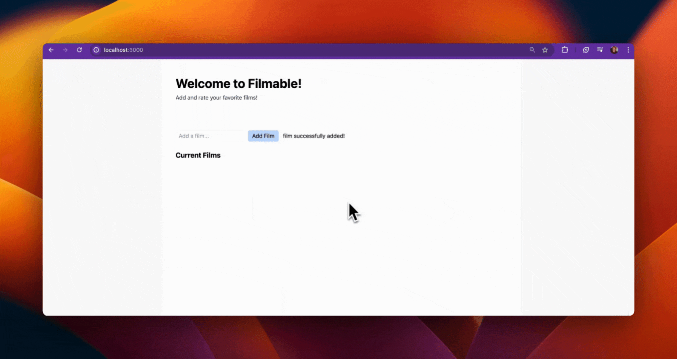 A GIF of our final Next.js Forms project