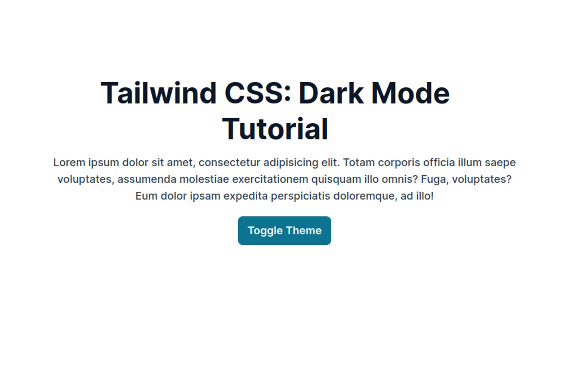 How to Enable Tailwind CSS Dark Mode - Tailwind + Next.js Tutorial
