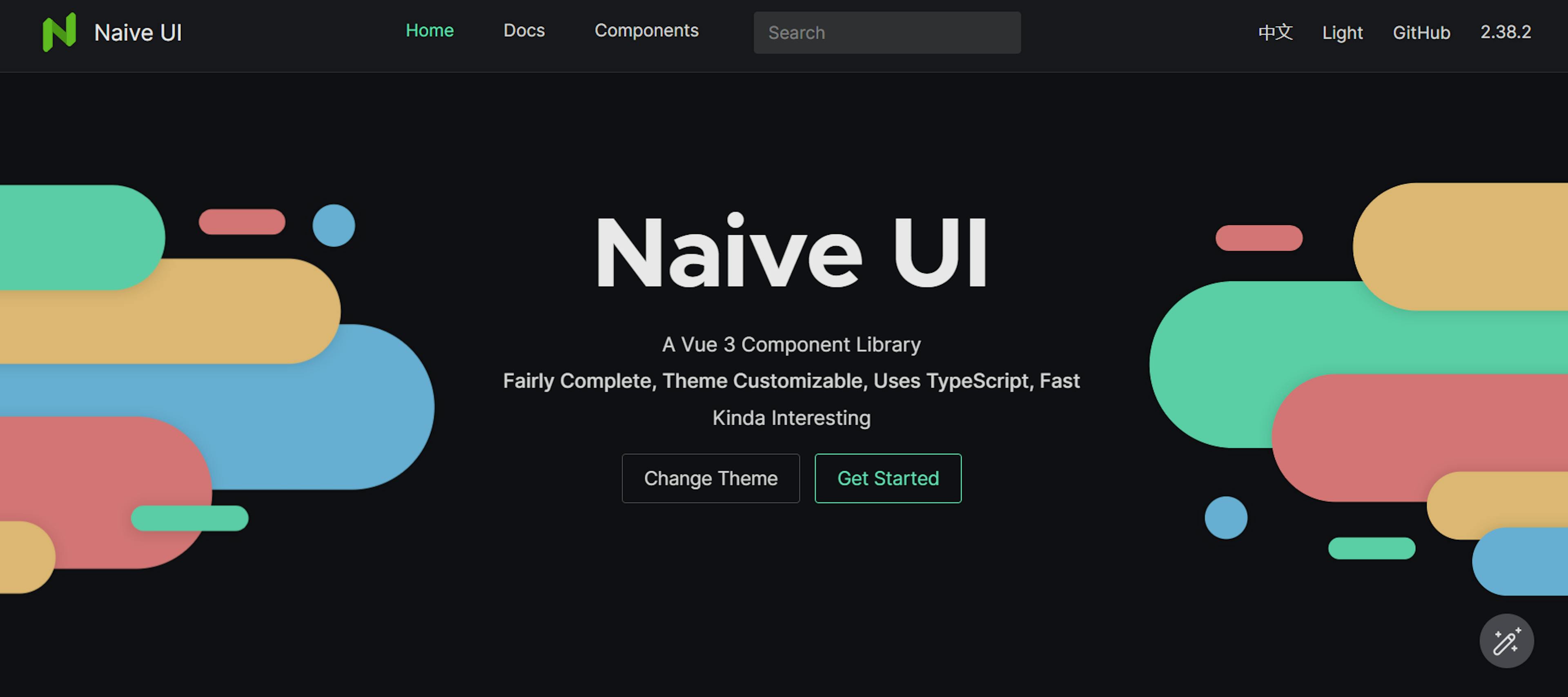 An image of the Naive UI website.