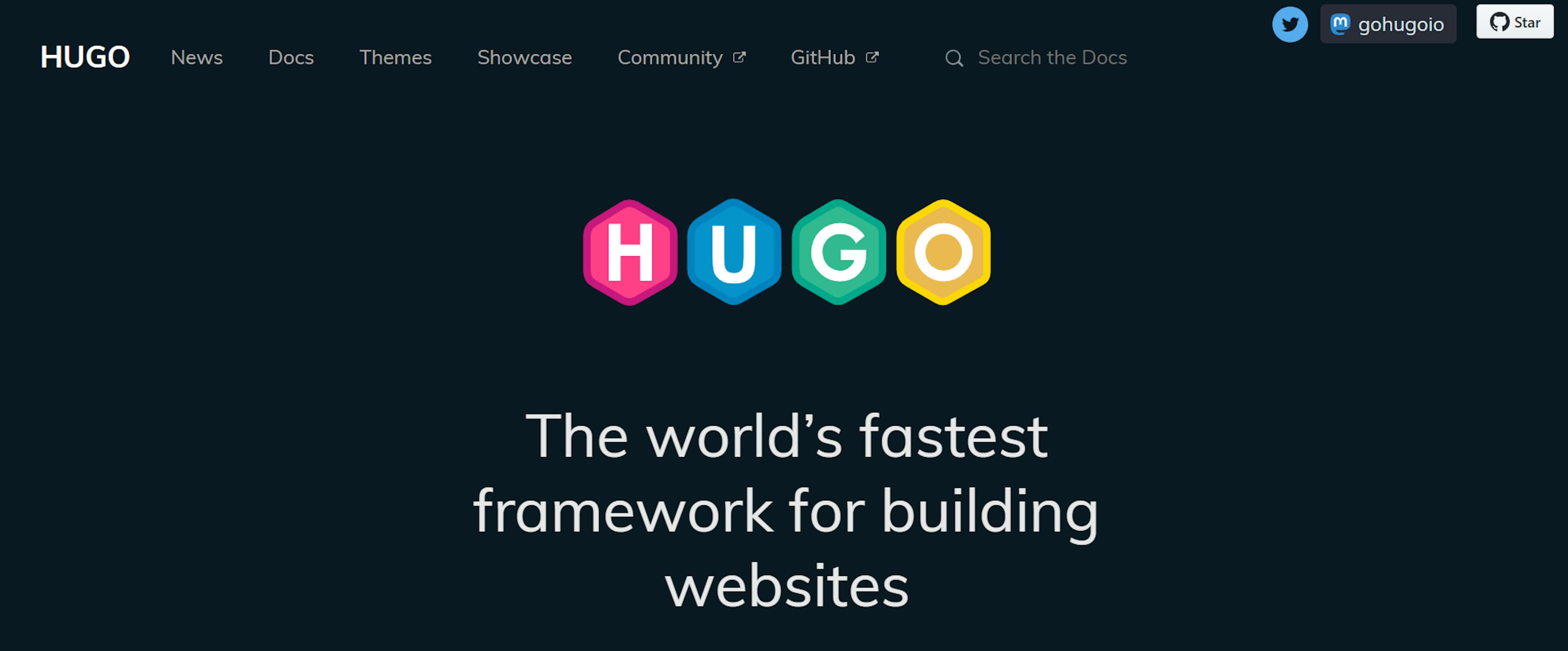 An image of Hugo site.