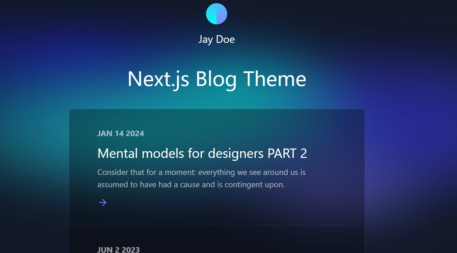 An image of Bejamas blog template