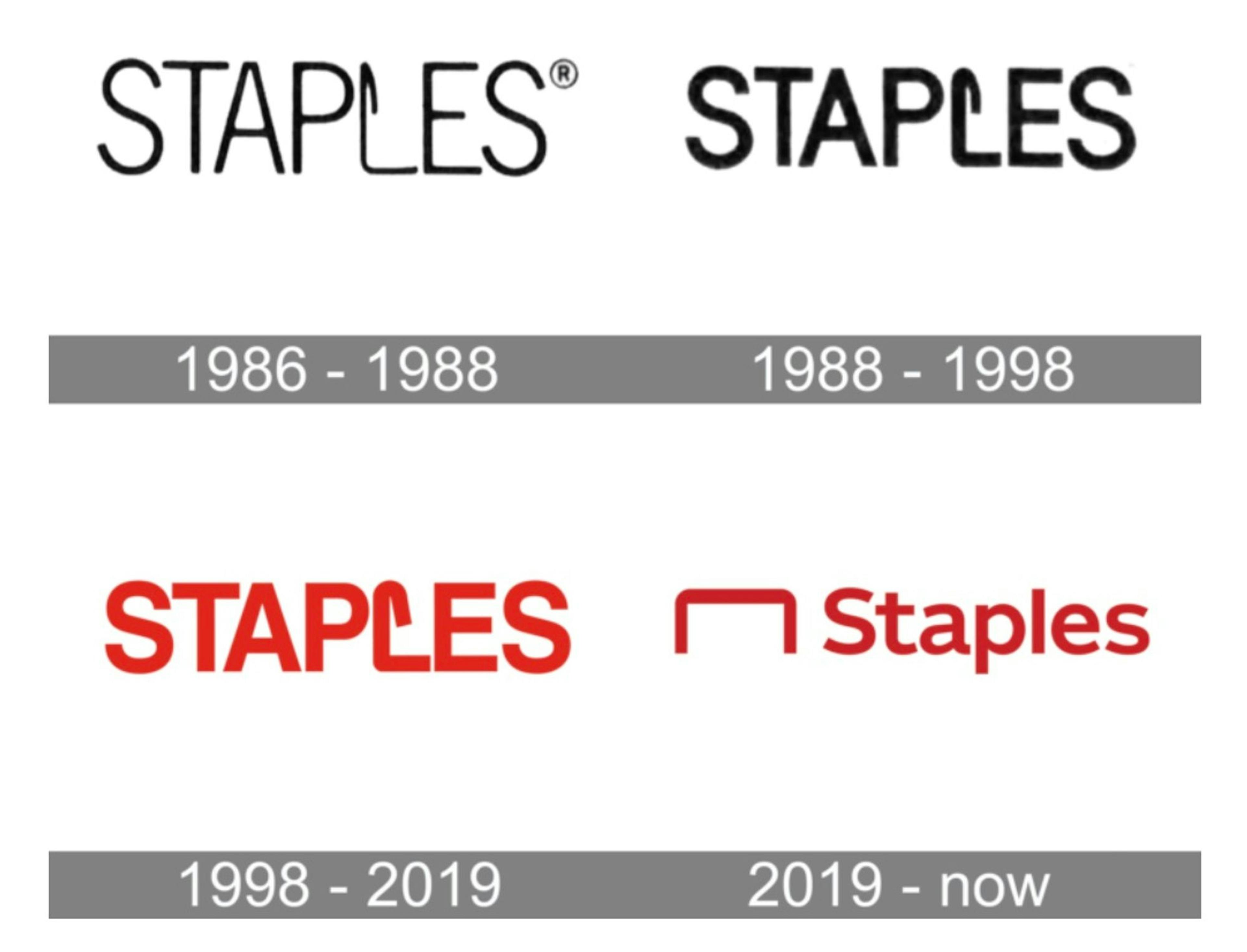 An image of Staples logos