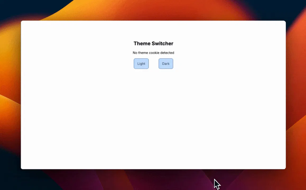 A GIF of light dark theme switcher