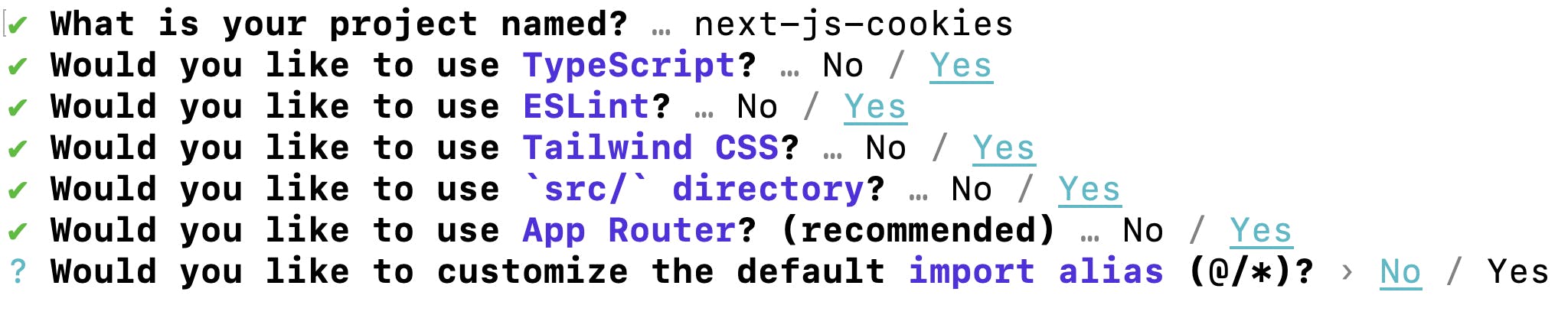 An image of our project configs
