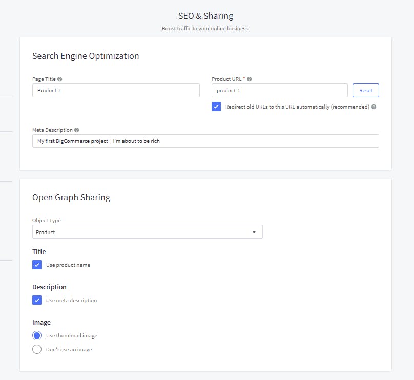 An image of BigCommerce dashboard