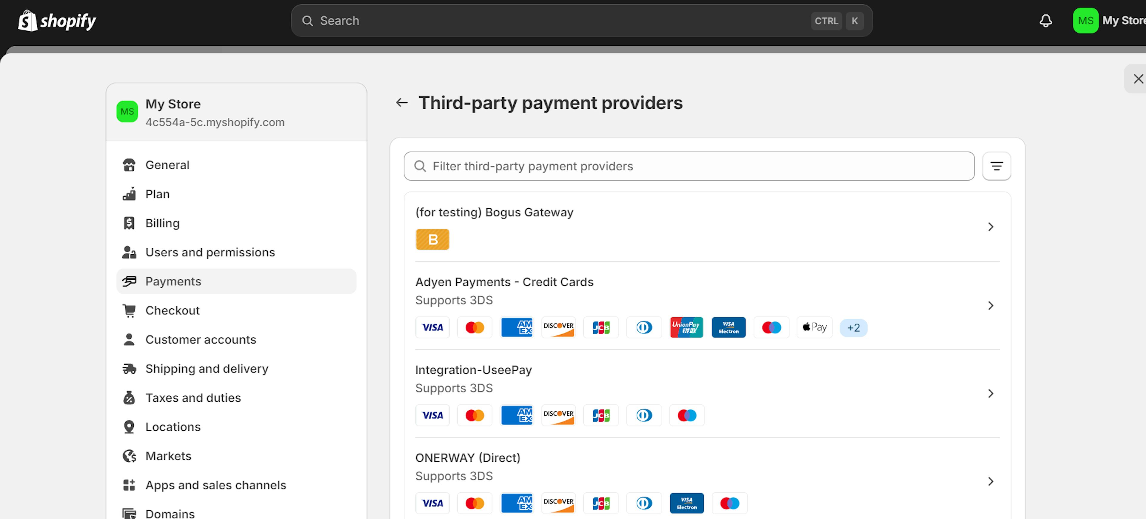 An image of Shopify Payments