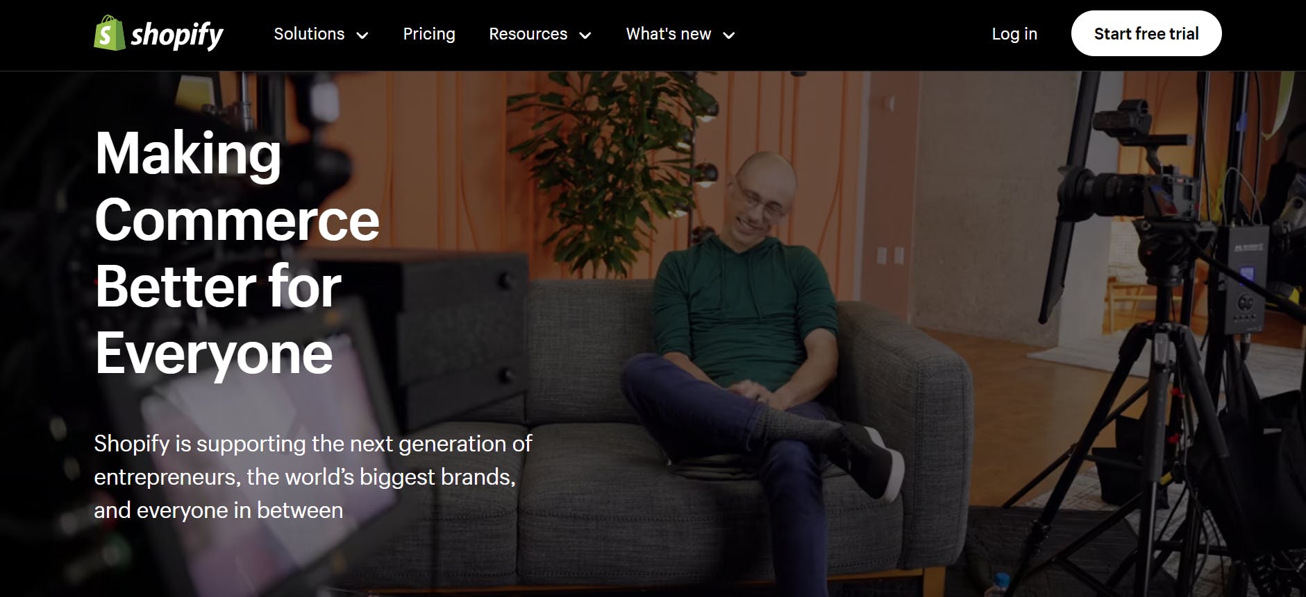 An image of Shopify website.