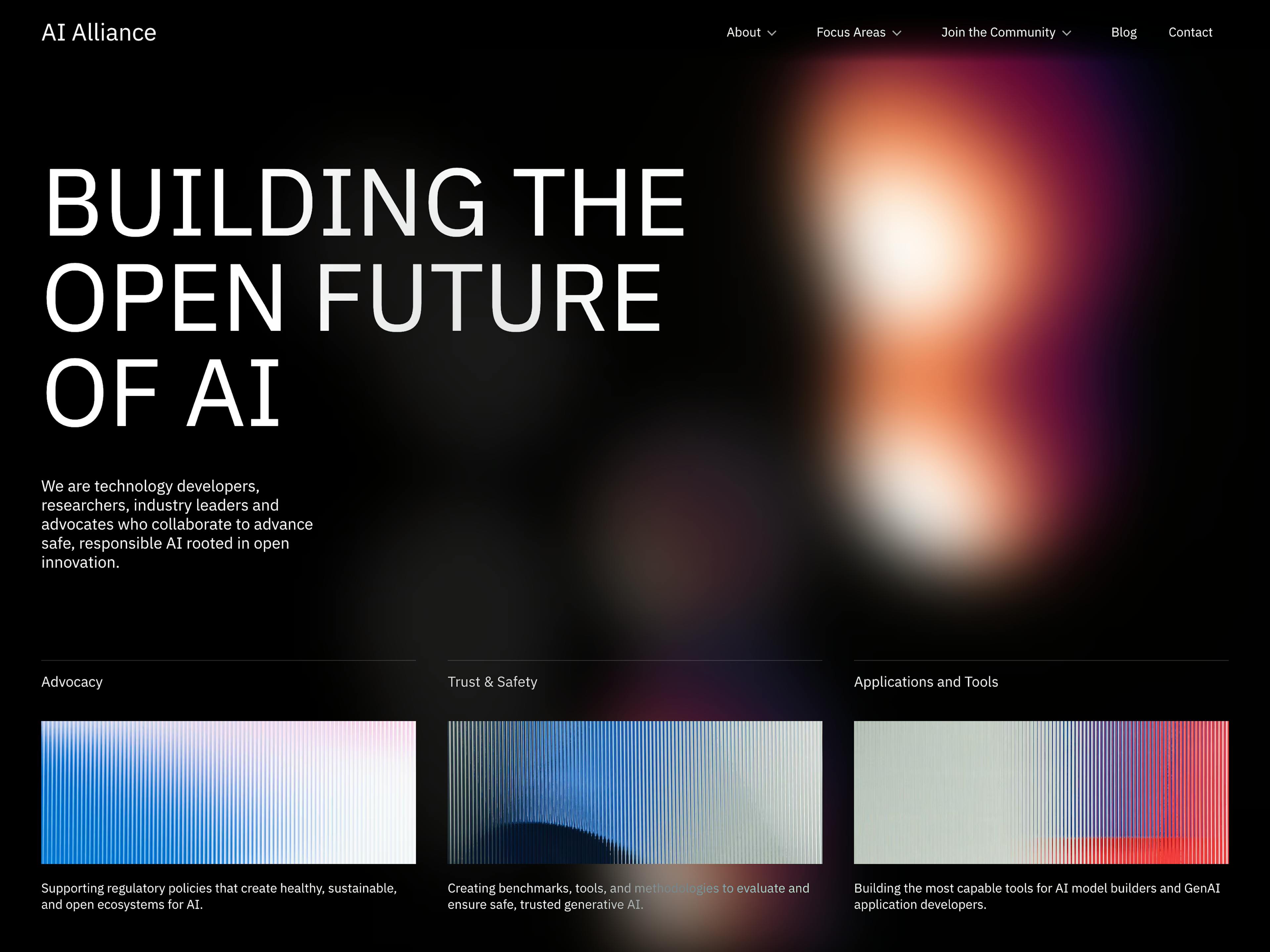 AI Alliance website screenshot