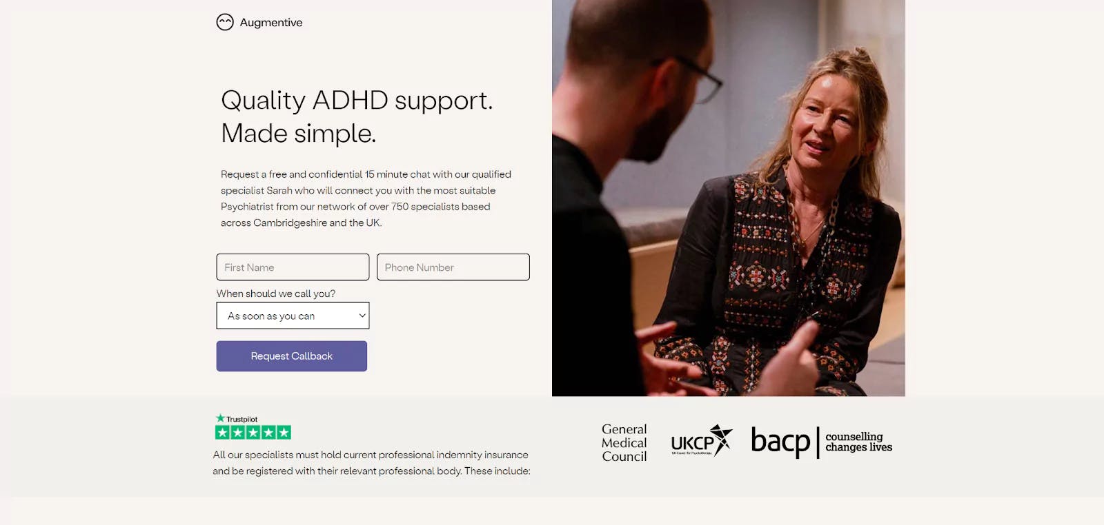 An image of social proof supporting CTA