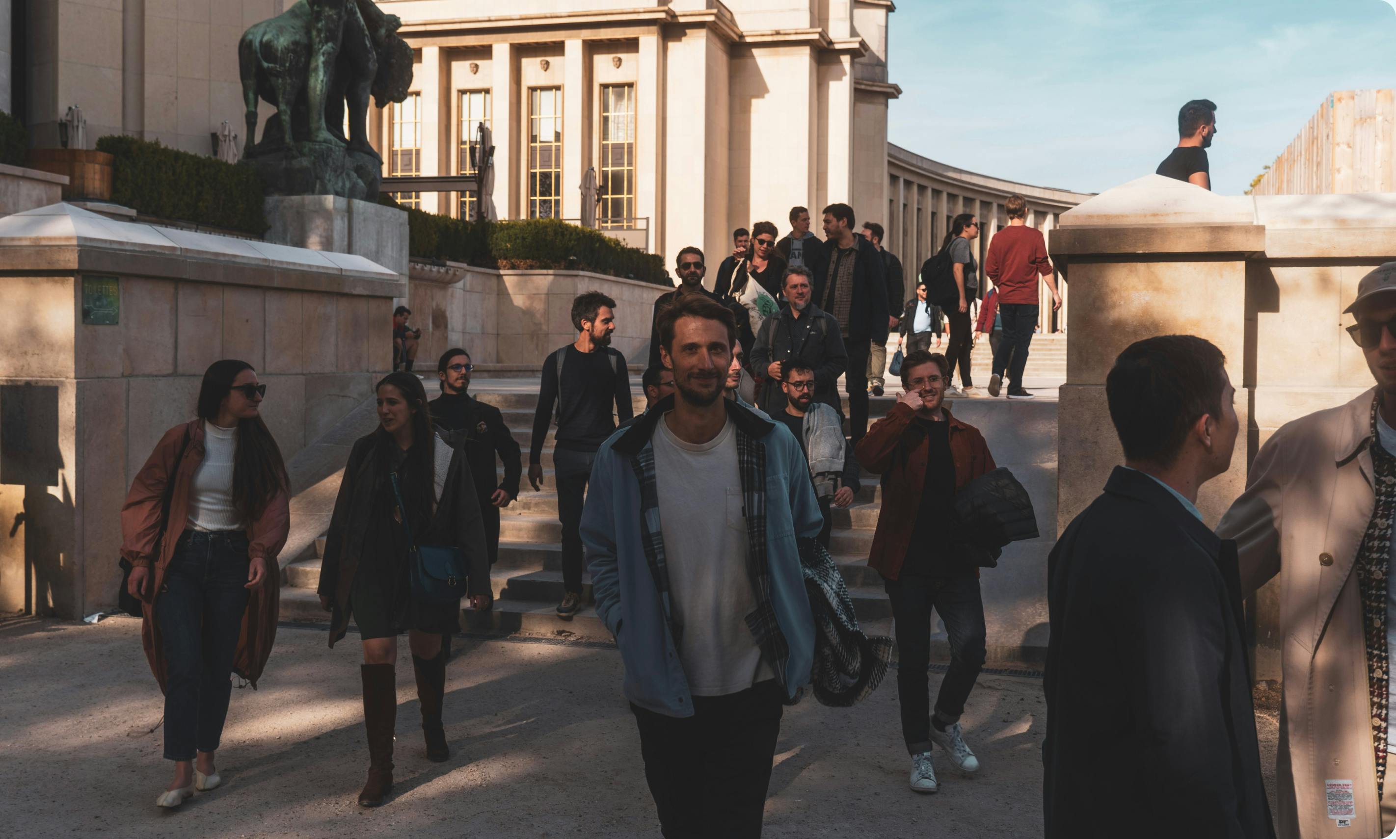 Picture of the Prismic team on a walk in Paris