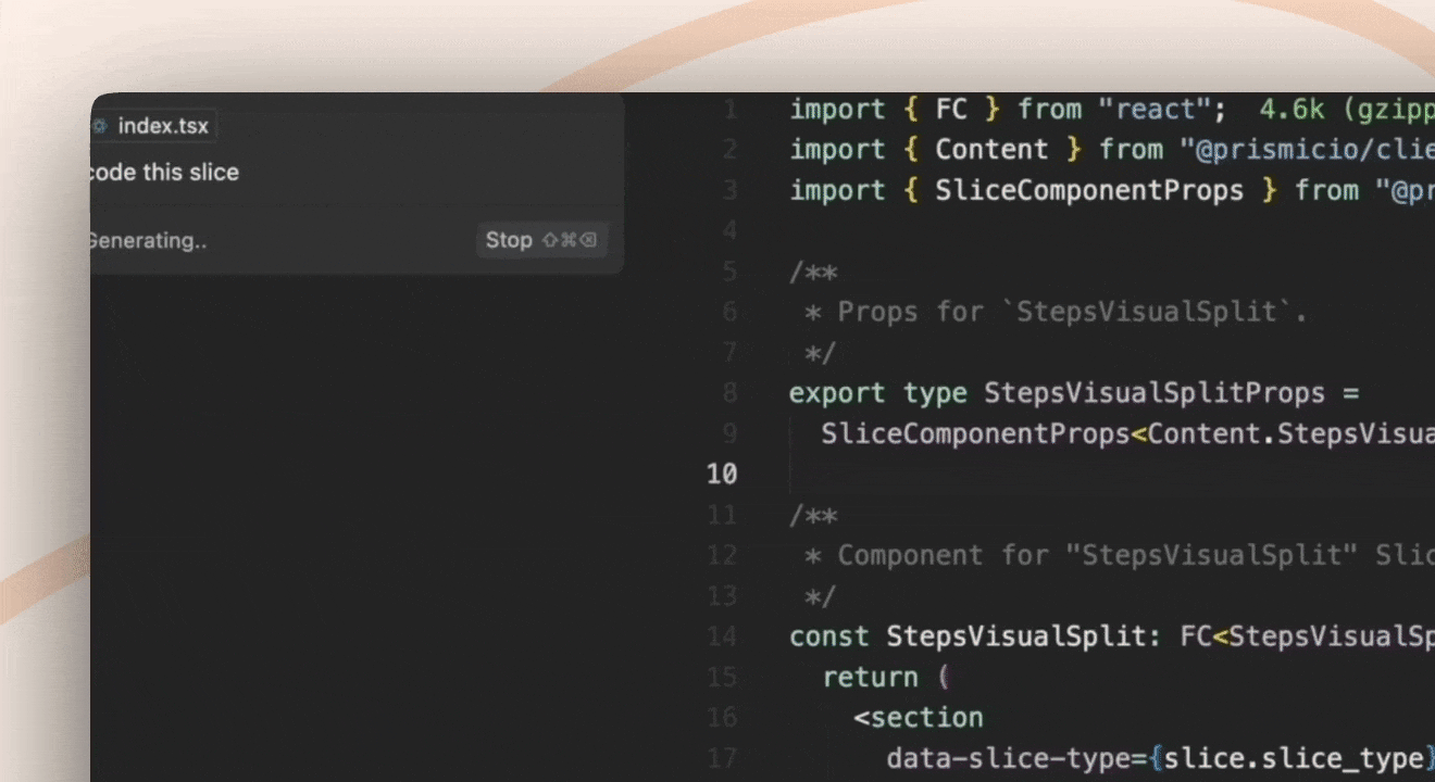 A GIF of Prismic MCP Integration