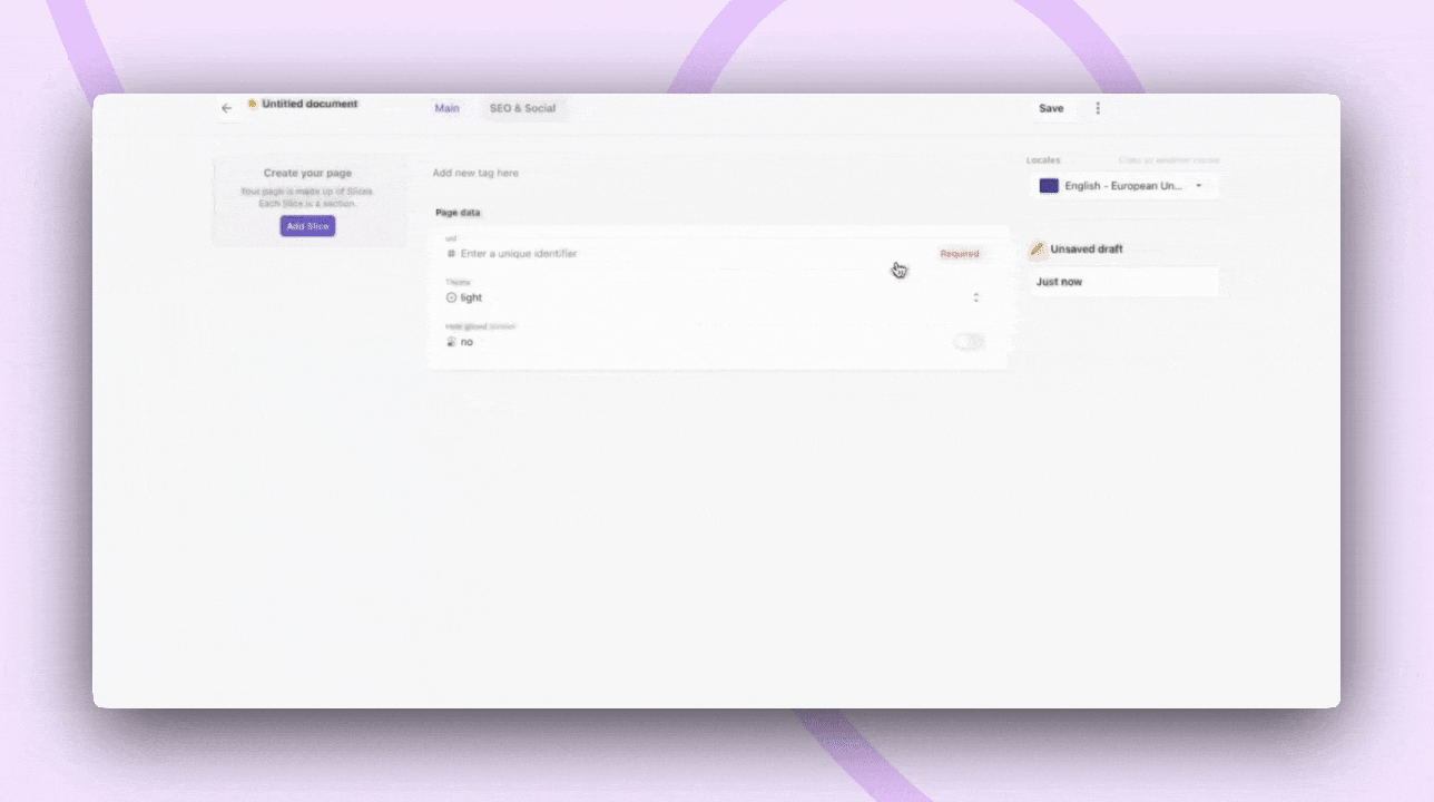 A GIF showing how to add a slice