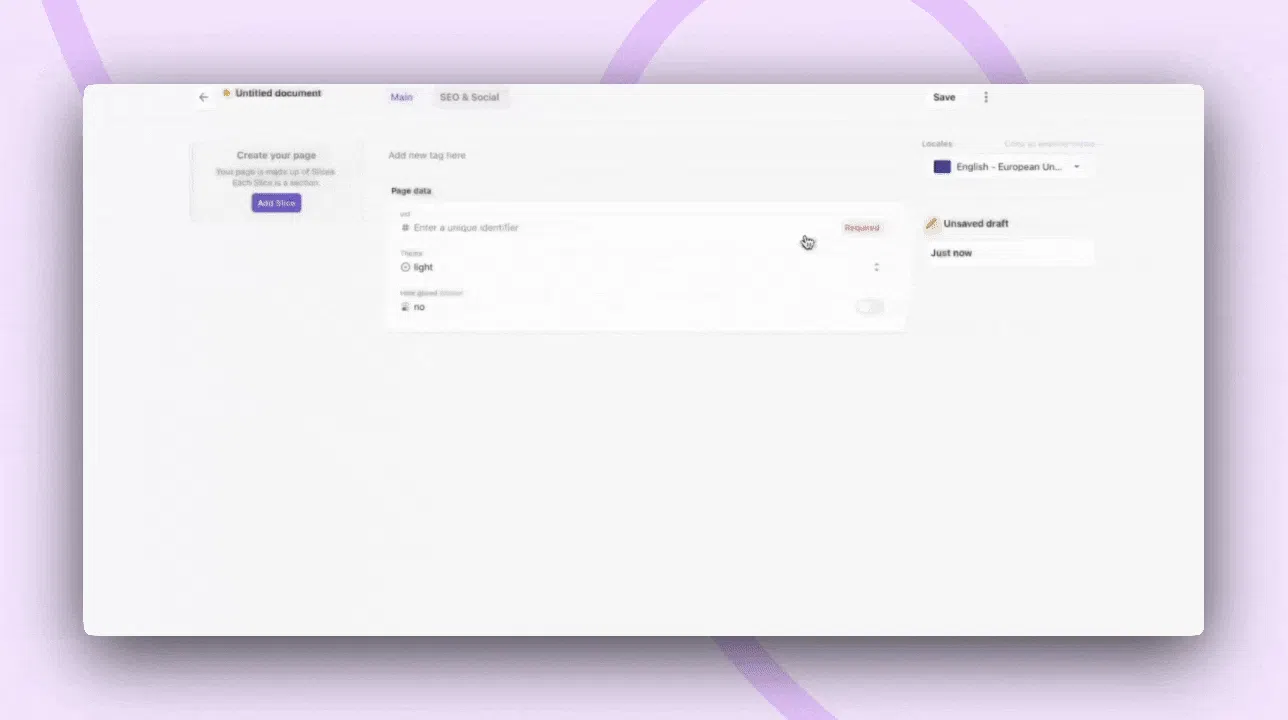 A GIF showing how to add a slice