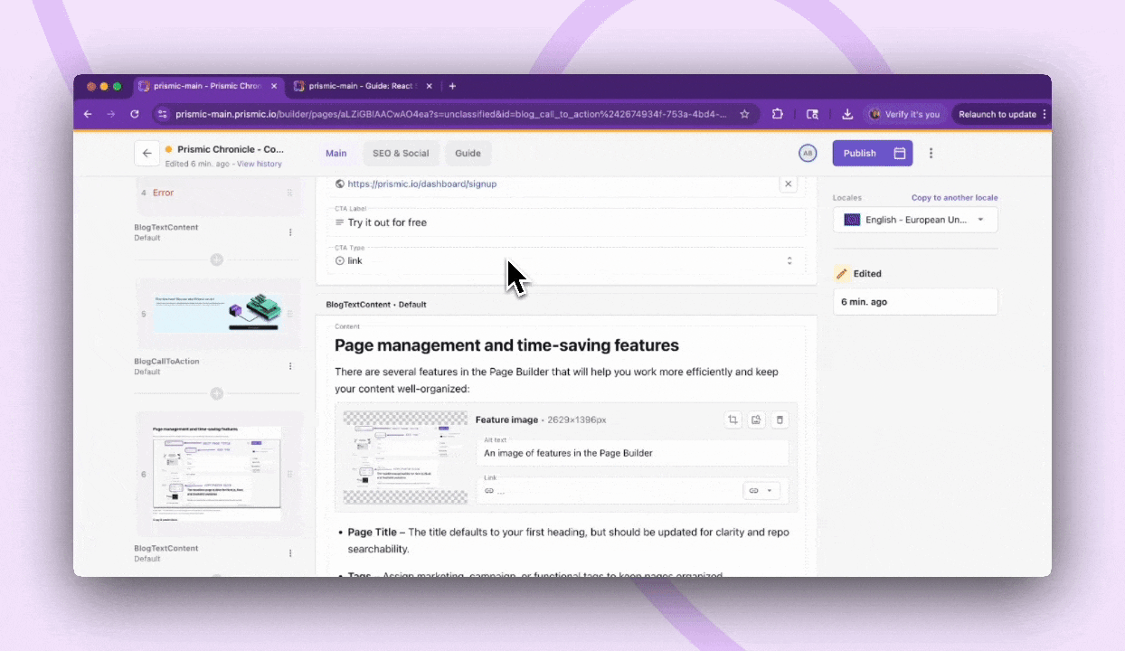 A GIF of copying and pasting a slice